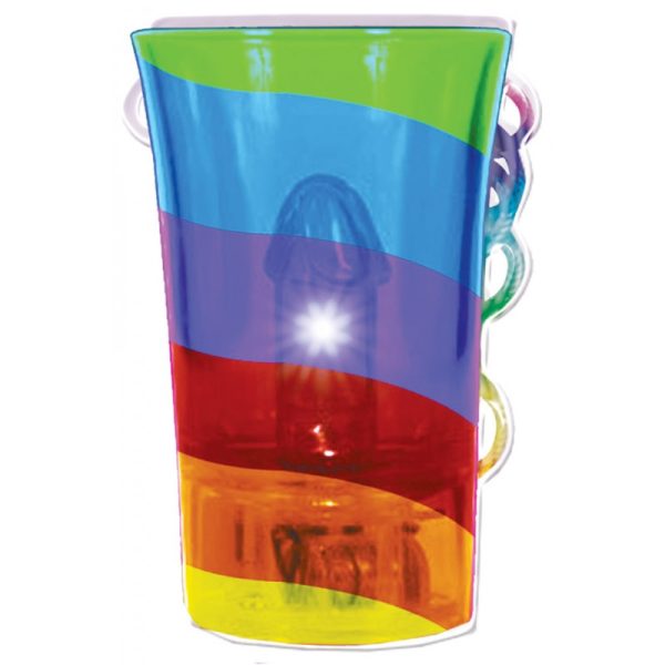 Light Up Rainbow Pecker Shot Glass - Image 3