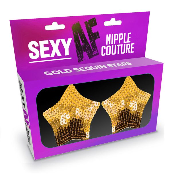 Sexy Af Gold Stars Nipple Covers