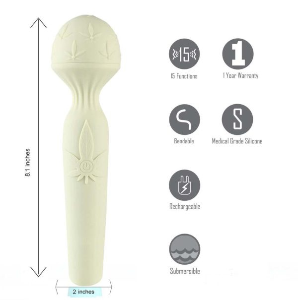 Marlie Cannabis Bendable Wand Vibrating & Rechargeable - Image 2